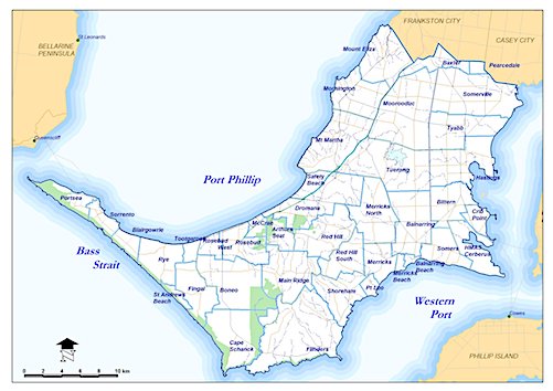 Mornington Peninsula Shire Map